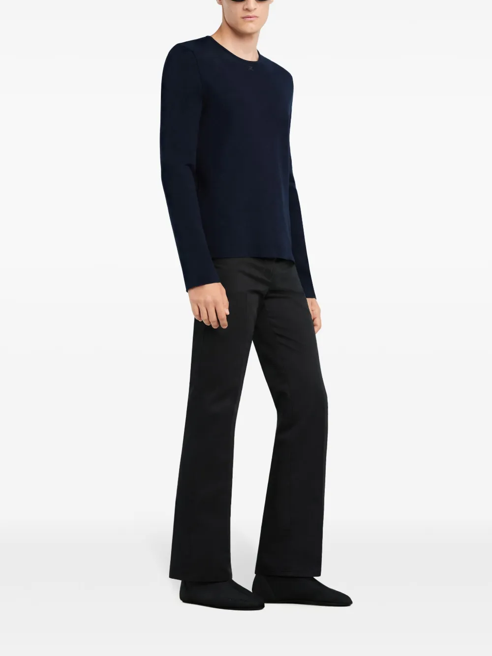 Courrèges Uitgesneden trui. Blauw
