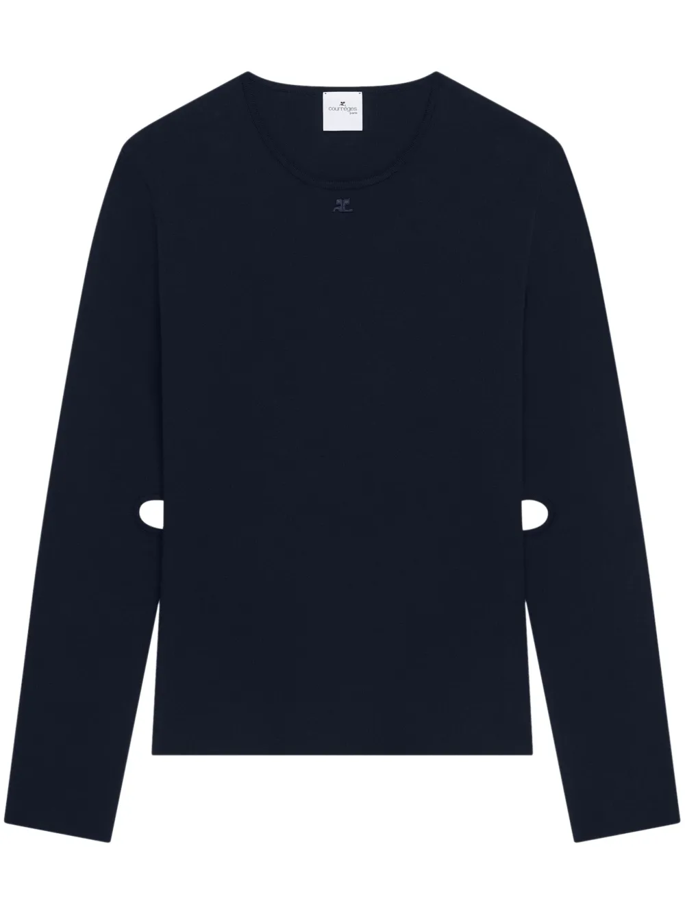 Courrèges Uitgesneden trui. Blauw