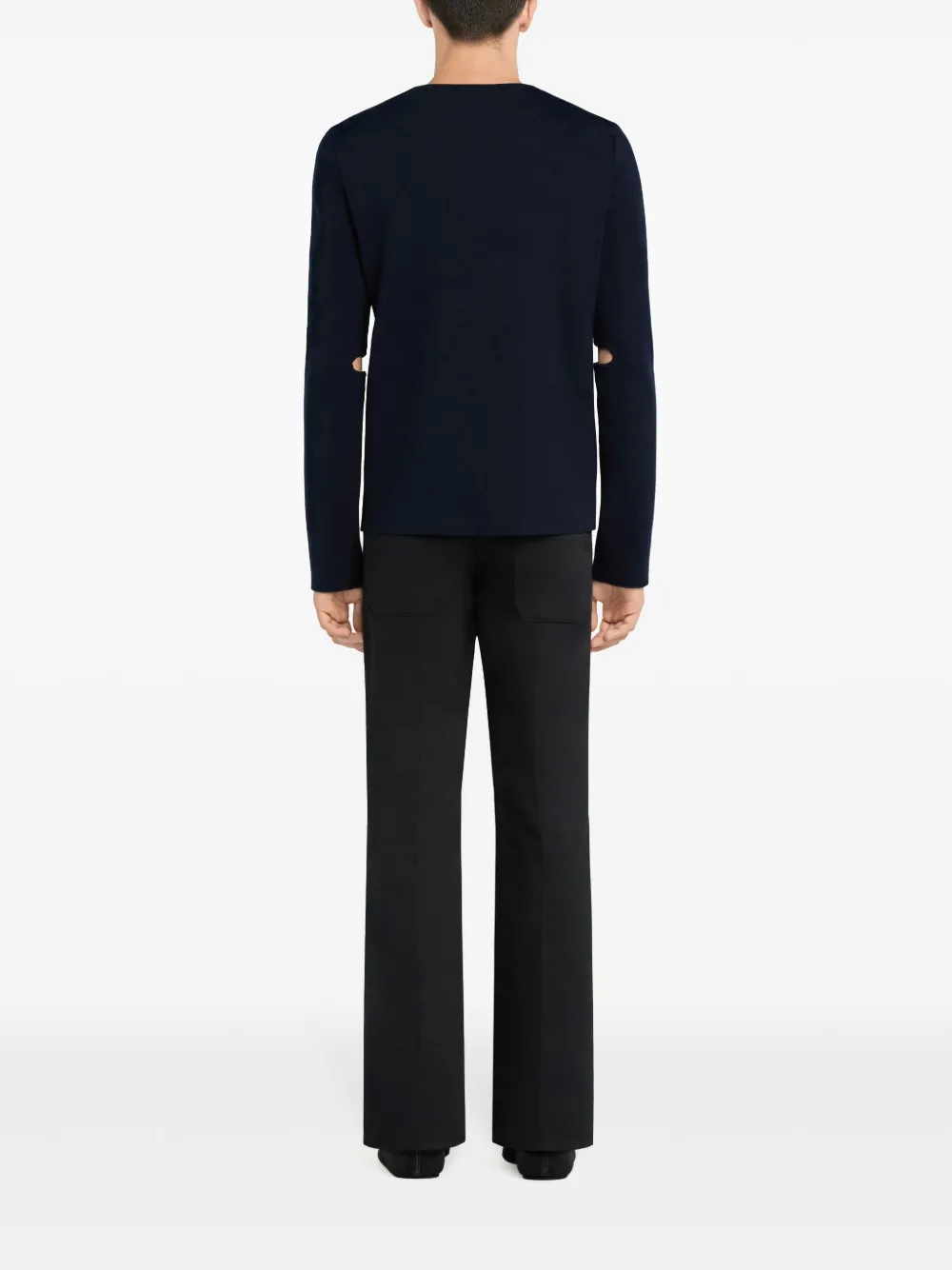 Courrèges Uitgesneden trui. Blauw