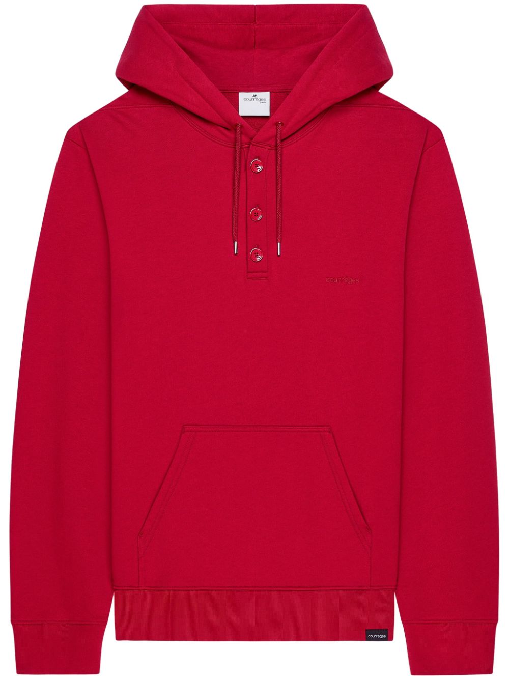 Courrèges Hoodie met knopen Rood