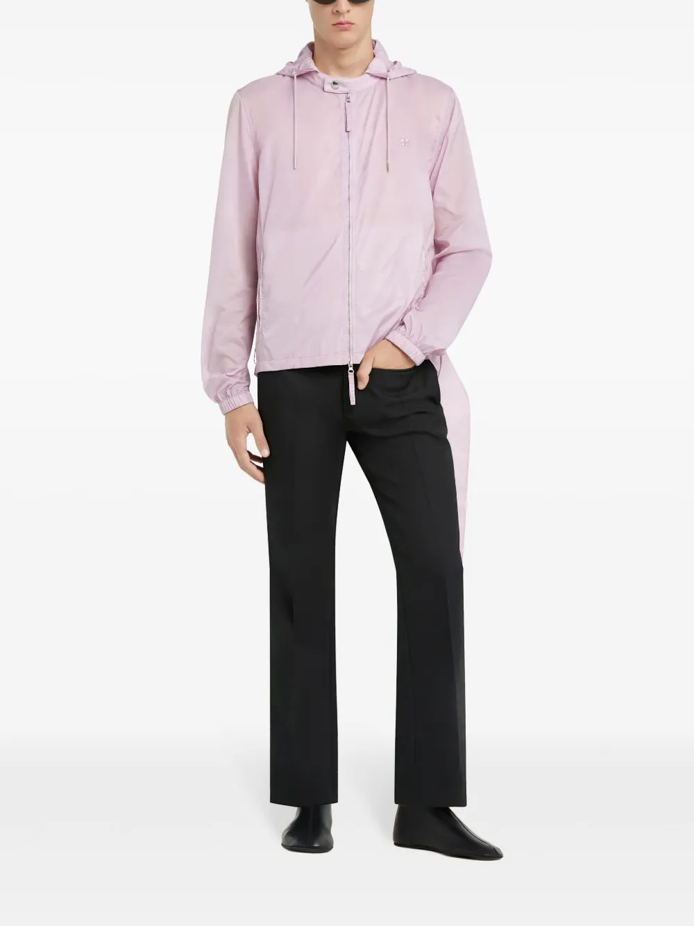 Courrèges Windjack met capuchon - Roze