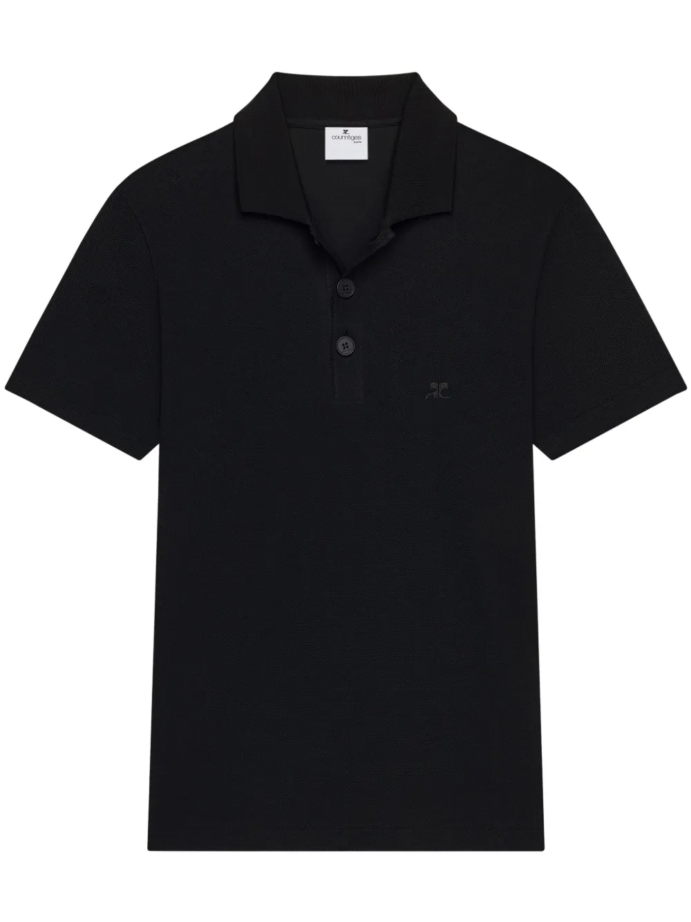 Courrèges piqué polo shirt – Black