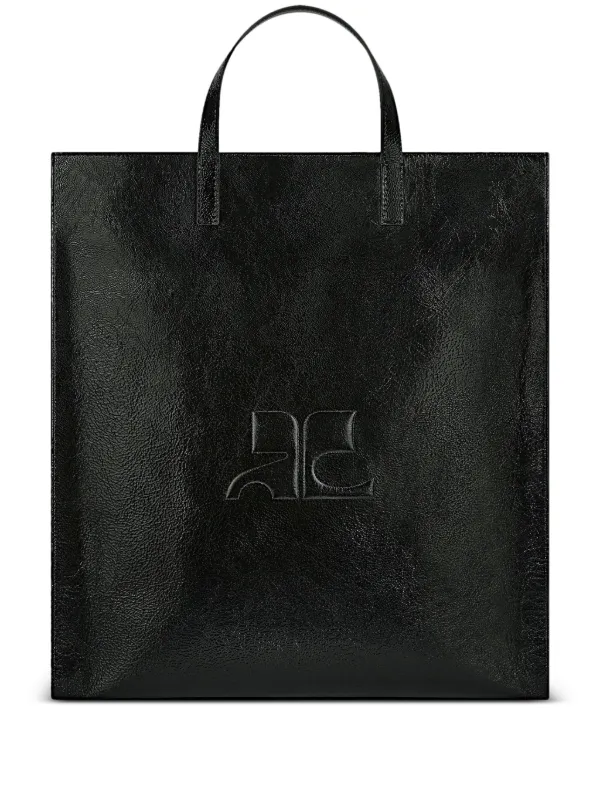 Courrèges Naplack Tote Bag in Black