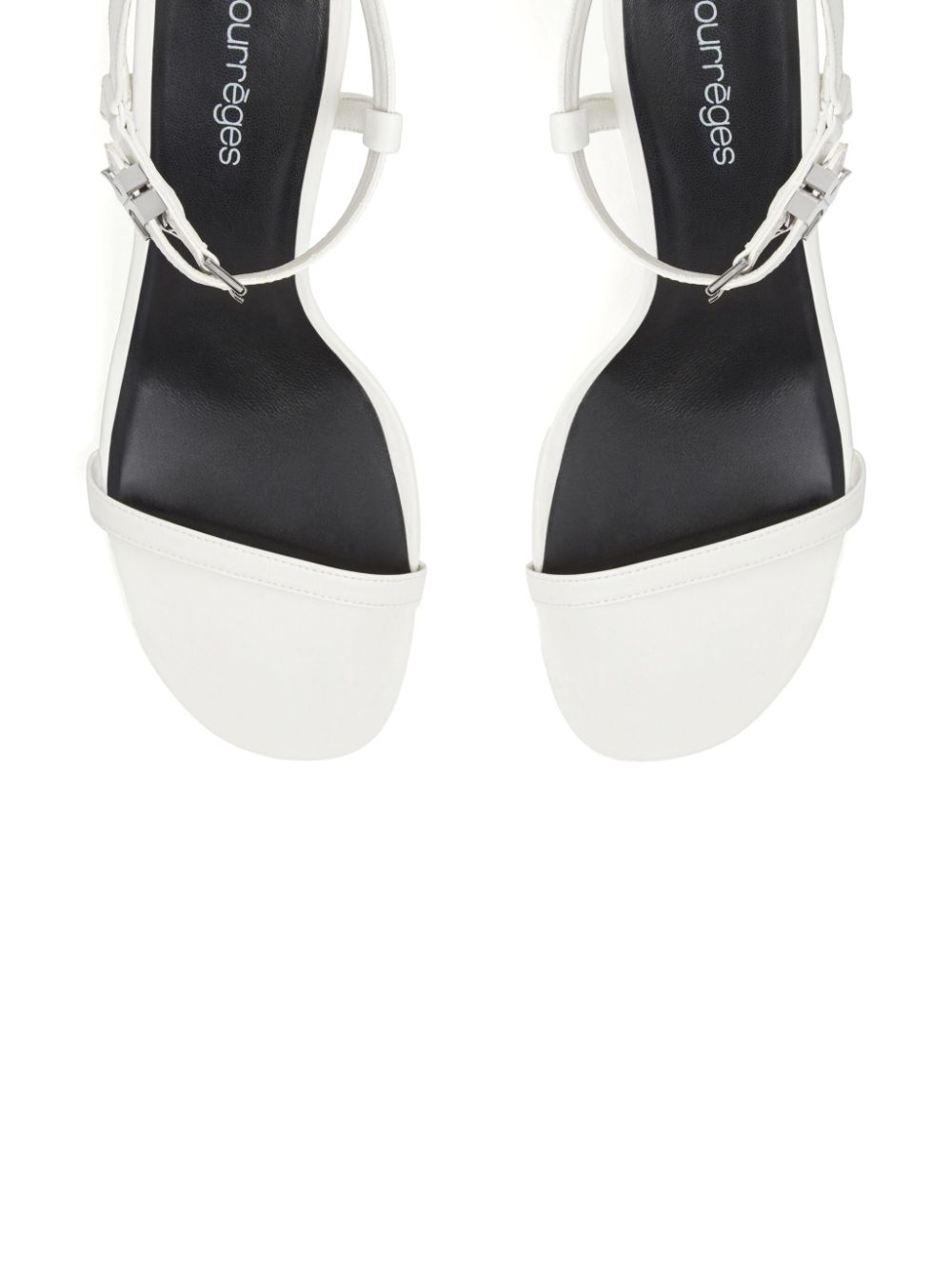 Courrèges leather sandals White