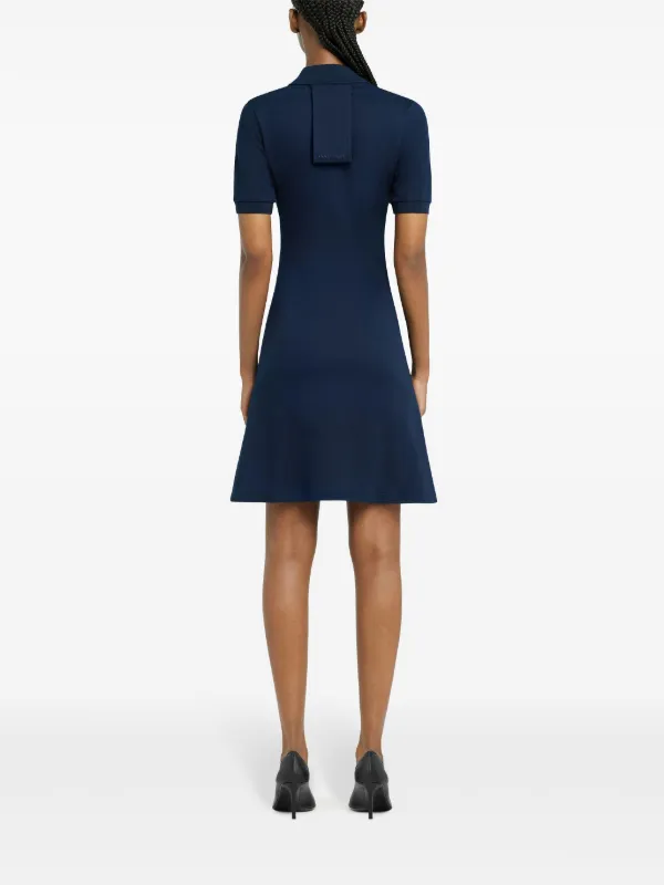 Courrèges polo-collar Mini Dress | Blue | FARFETCH