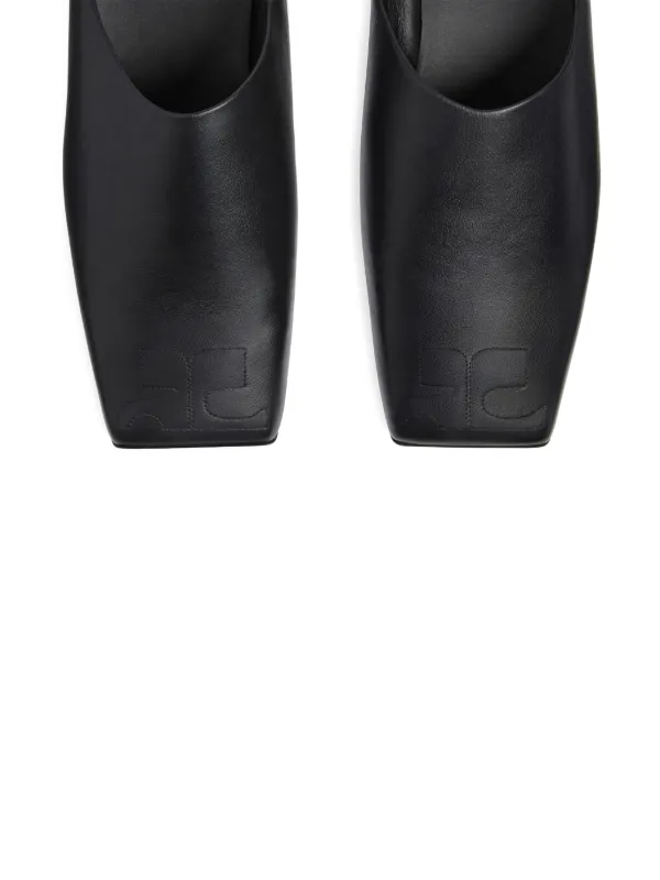 【関税込み】Courreges ブラック Heritage レザー ミュール Courrèges Heritage ミュール | ブラック | FARFETCH JP