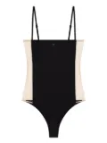 Courrèges Illusion swimsuit - Black