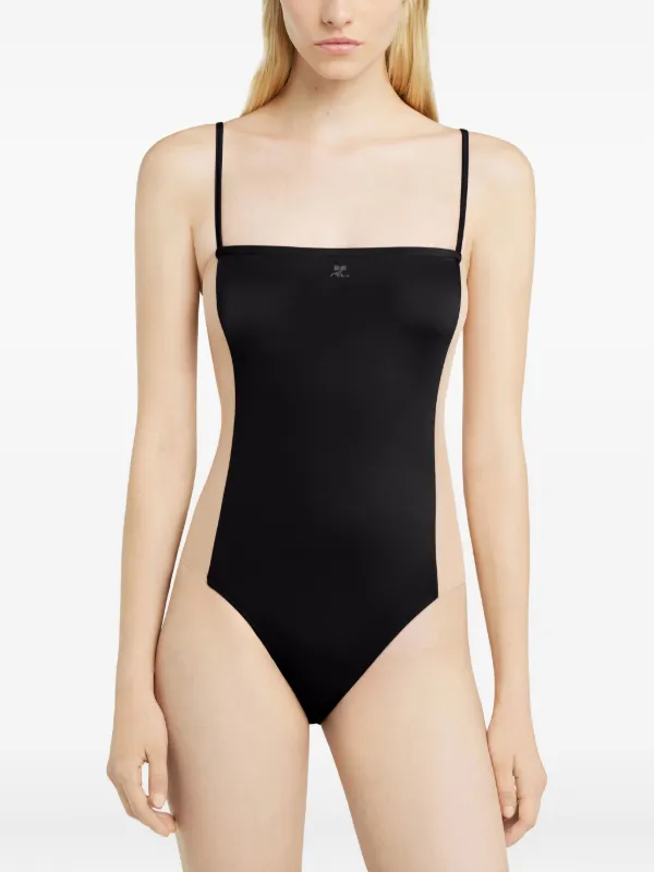 courrèges ブラック水着　L Courrèges Illusion 水着 | ブラック | FARFETCH JP