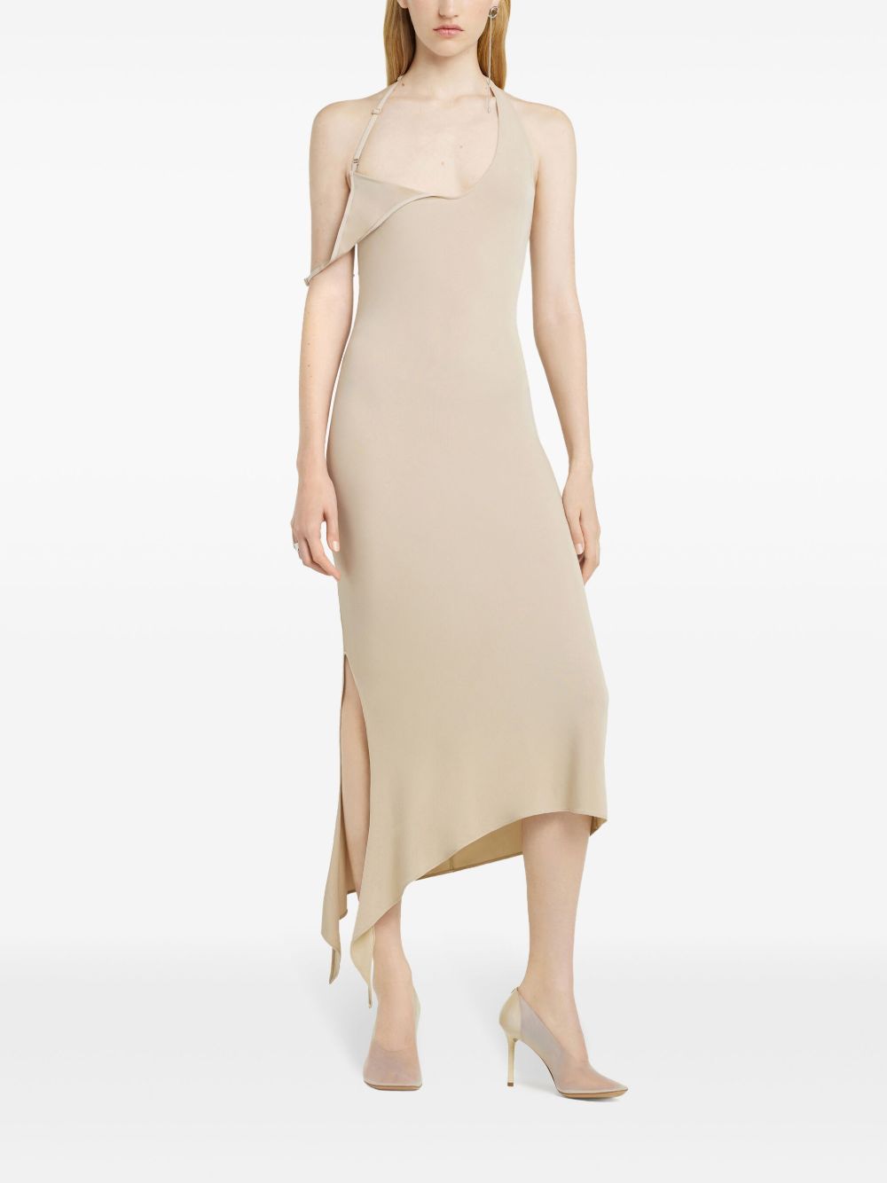 Courrèges Undressed midi-jurk - Beige