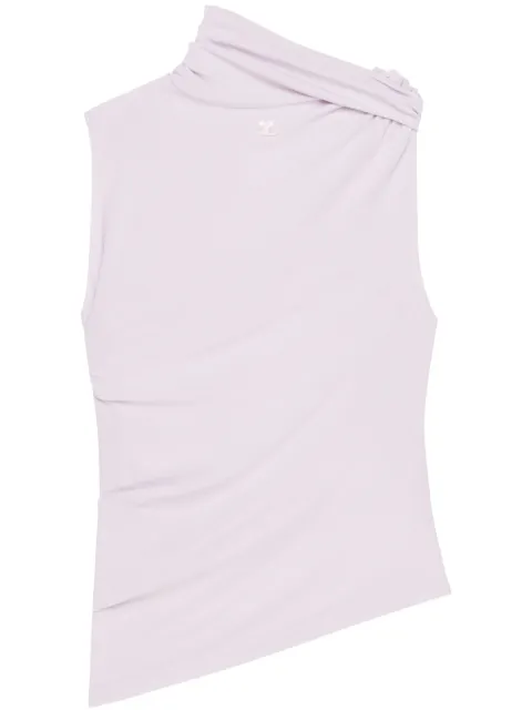 Courrèges top drapeado