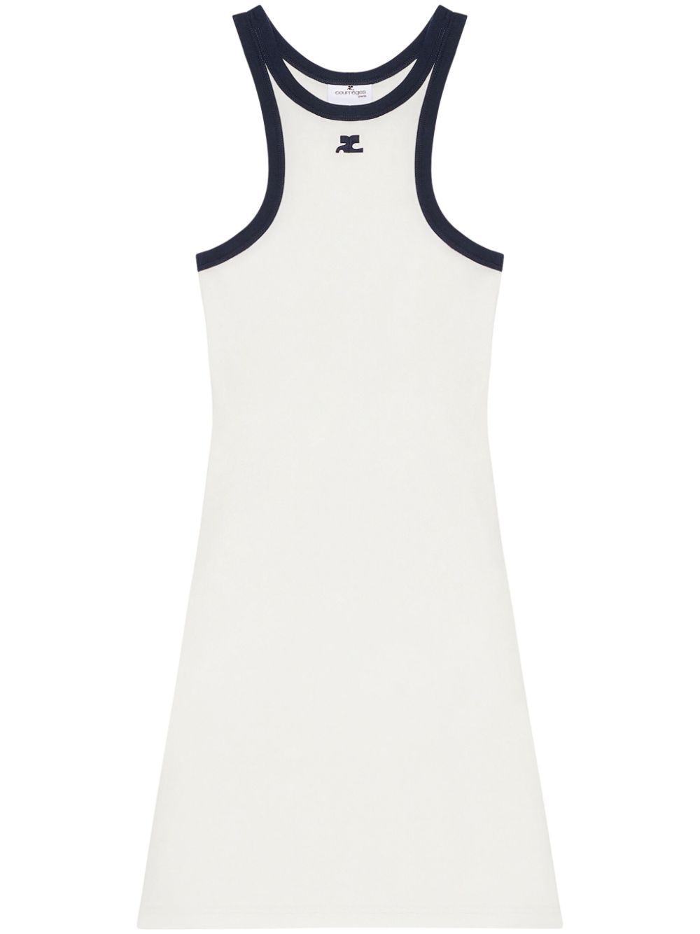 Courrèges cotton scuba dress - White