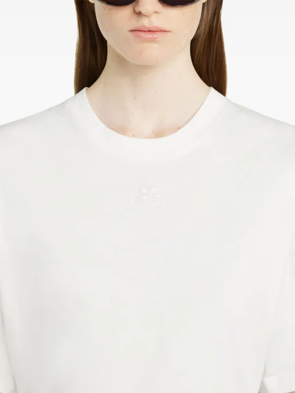 Courrèges Appliqué T-shirt | White | FARFETCH OM