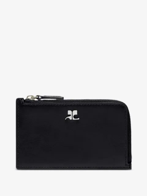 Courrèges leather zipped card holder