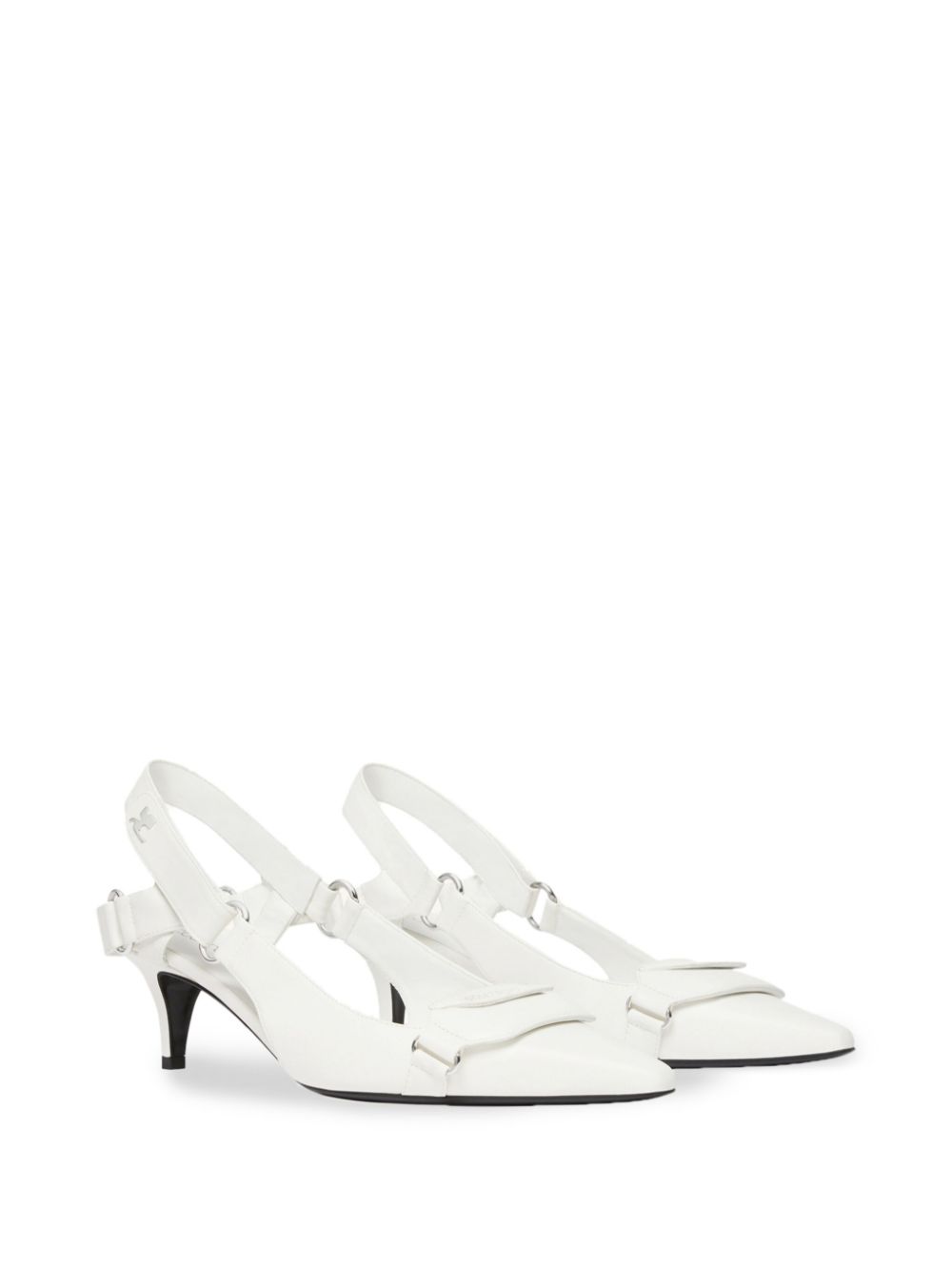 Courrèges Racer slingback pumps - Wit