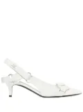 Courrèges Racer slingback pumps - White