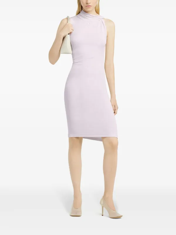 jo draped bodycon dress in pink BOBBY-JO SLINKY DRESS  Villains Clothing Online