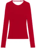 Courrèges lingerie-detail sweater - Red