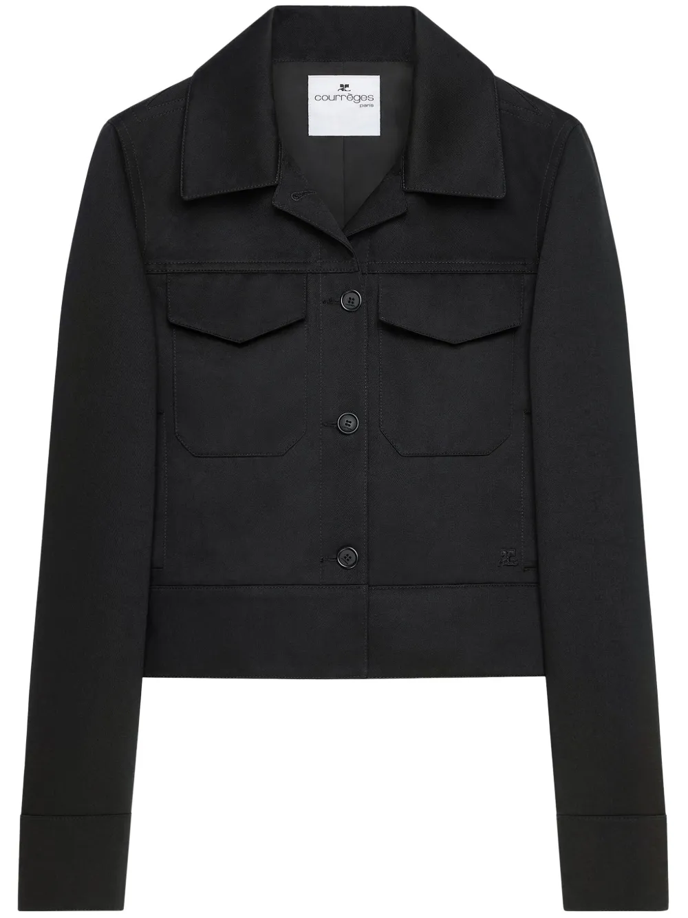 Courrèges buttoned shirt jacket | Black | Image 1