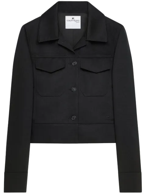 Courrèges buttoned shirt jacket