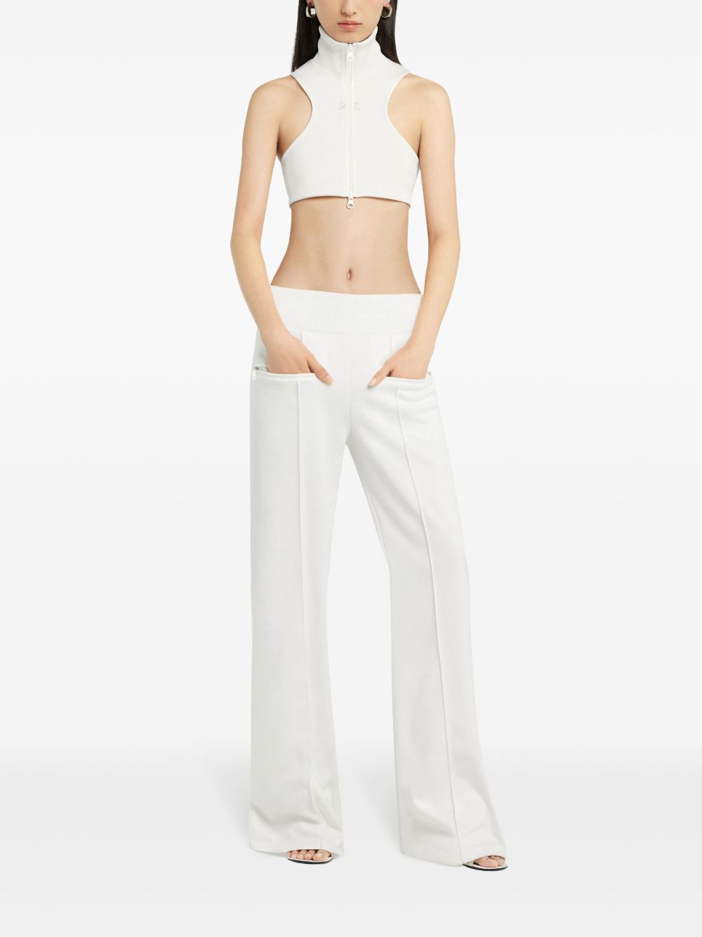 Courrèges Scuba cropped tanktop - Wit