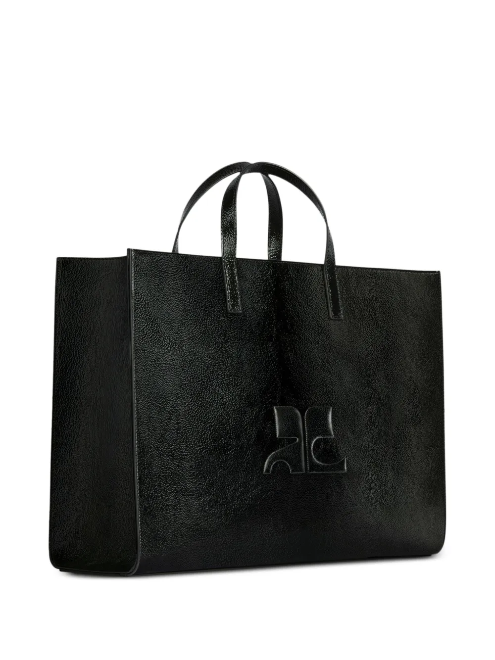 Shop Courrèges Heritage Tote Bag In Black