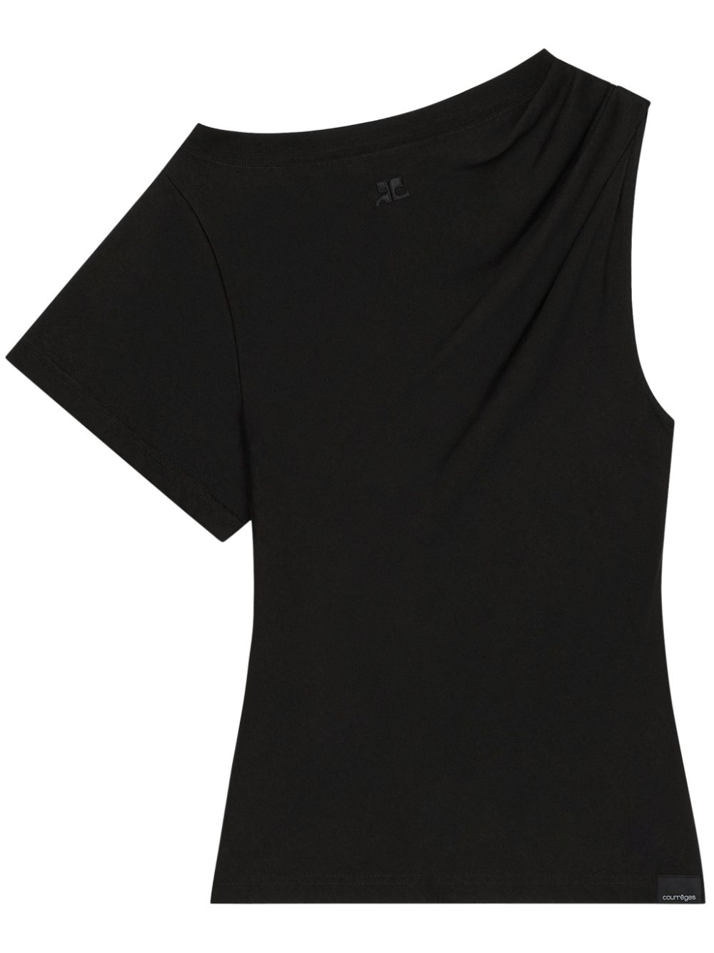 Courrèges asymmetric draped T-shirt