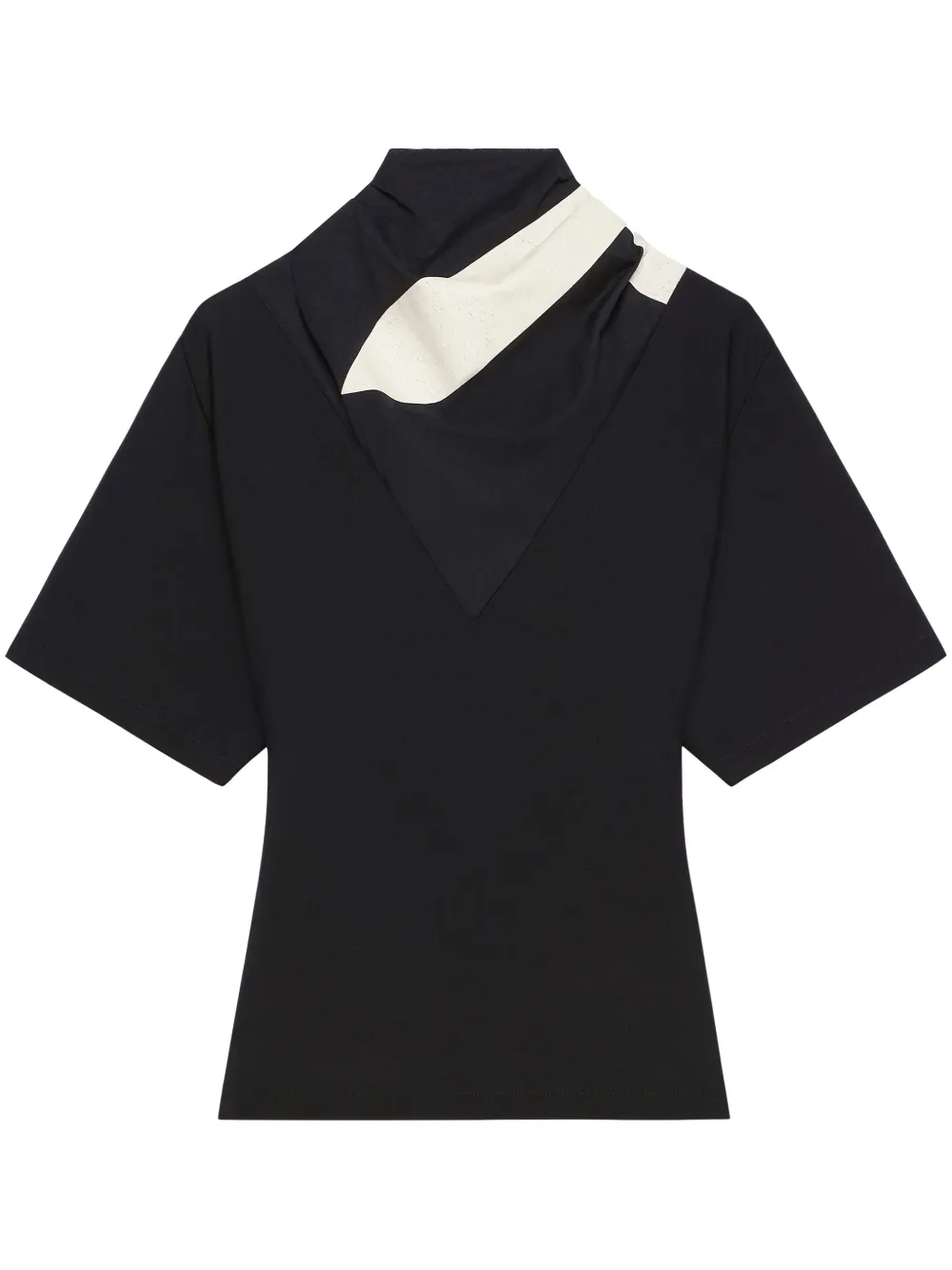 Courrèges top con paneles en la mascada | negro | Image 1