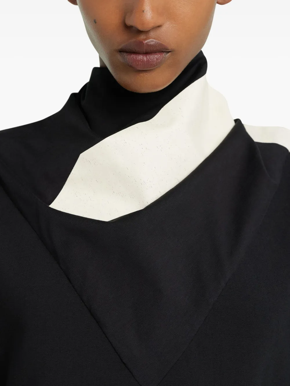 Courrèges Top met sjaal en vlakken Zwart