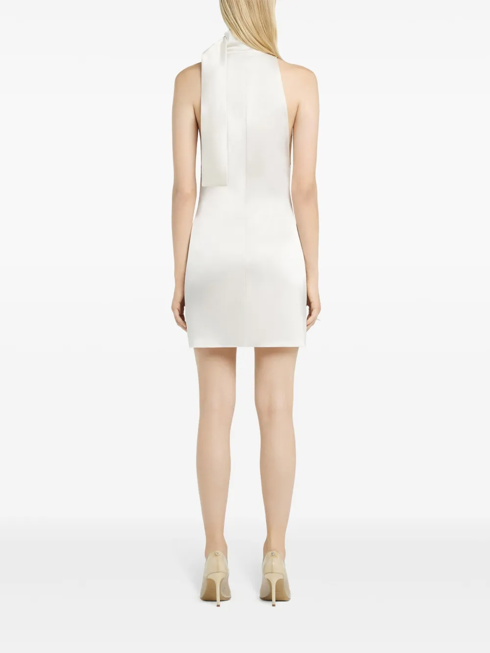 Courrèges Jurk met aangehechte sjaal Beige