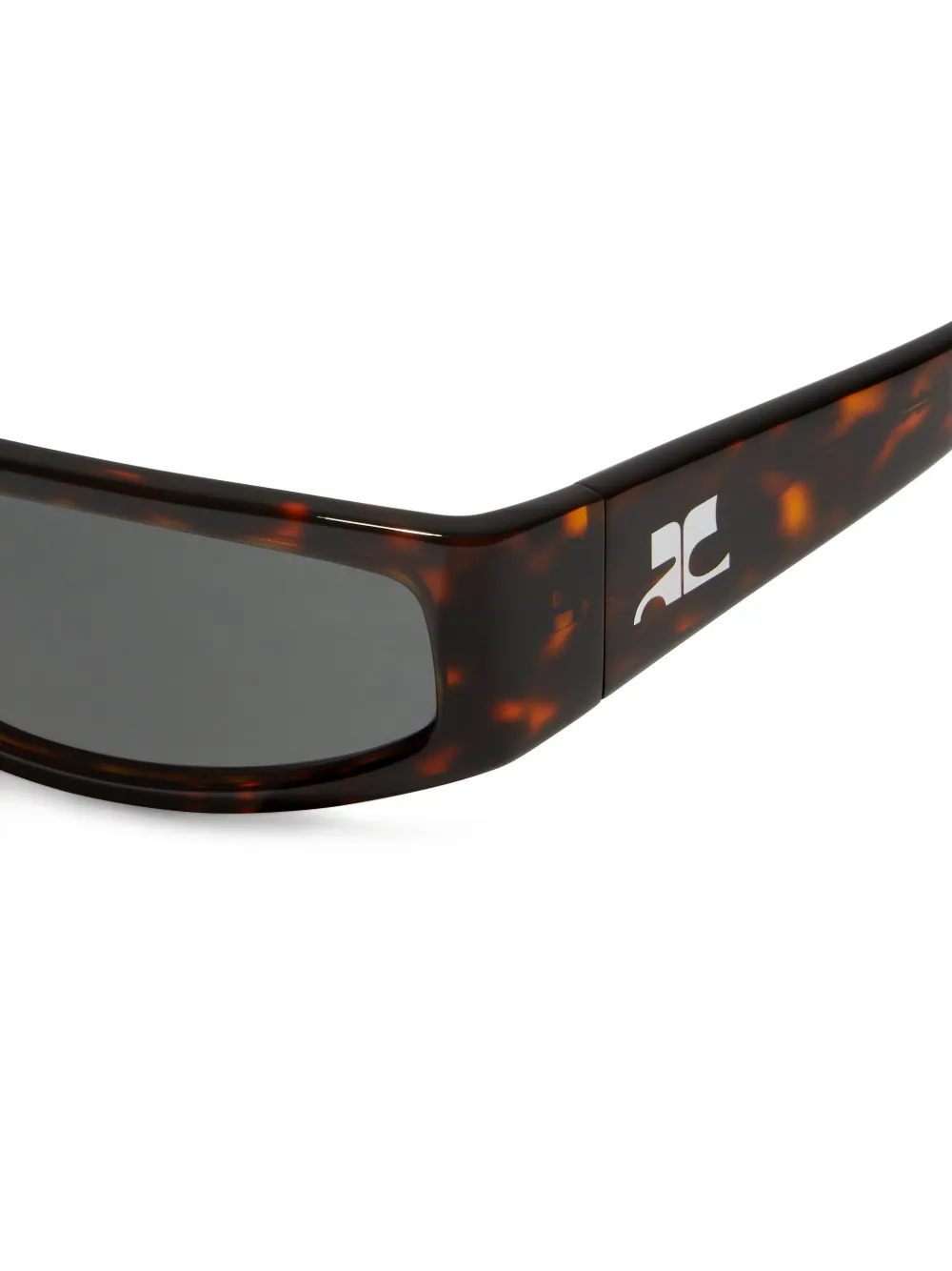 Courrèges Tech Sunglasses In Brown