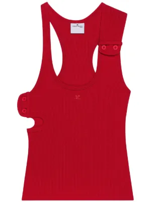 Courrèges 90's リブ タンクトップ | ホワイト | FARFETCH JP