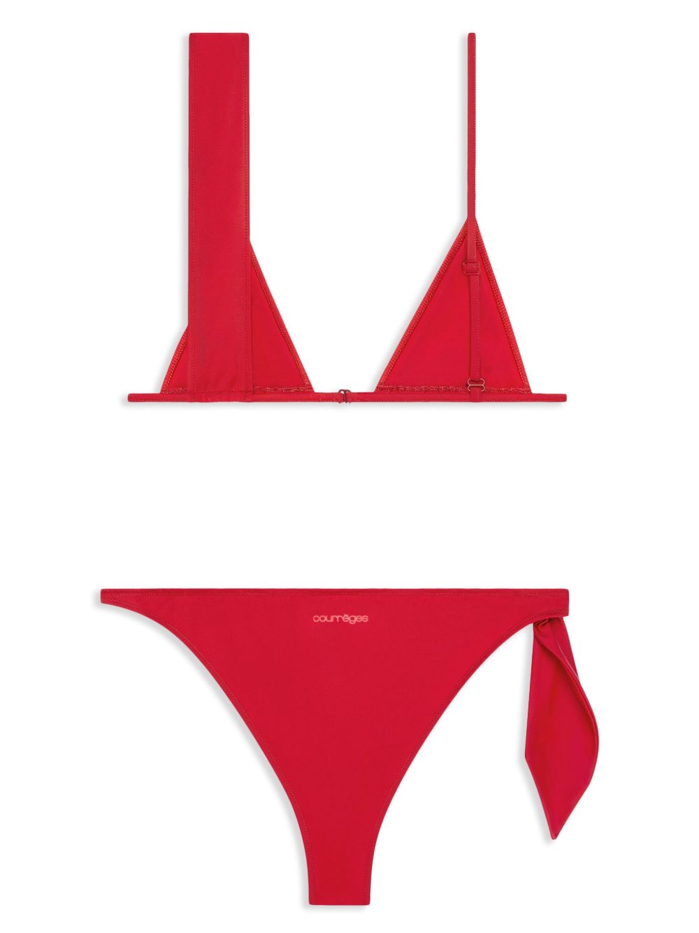 Courrèges Bikini met sjaal - Rood