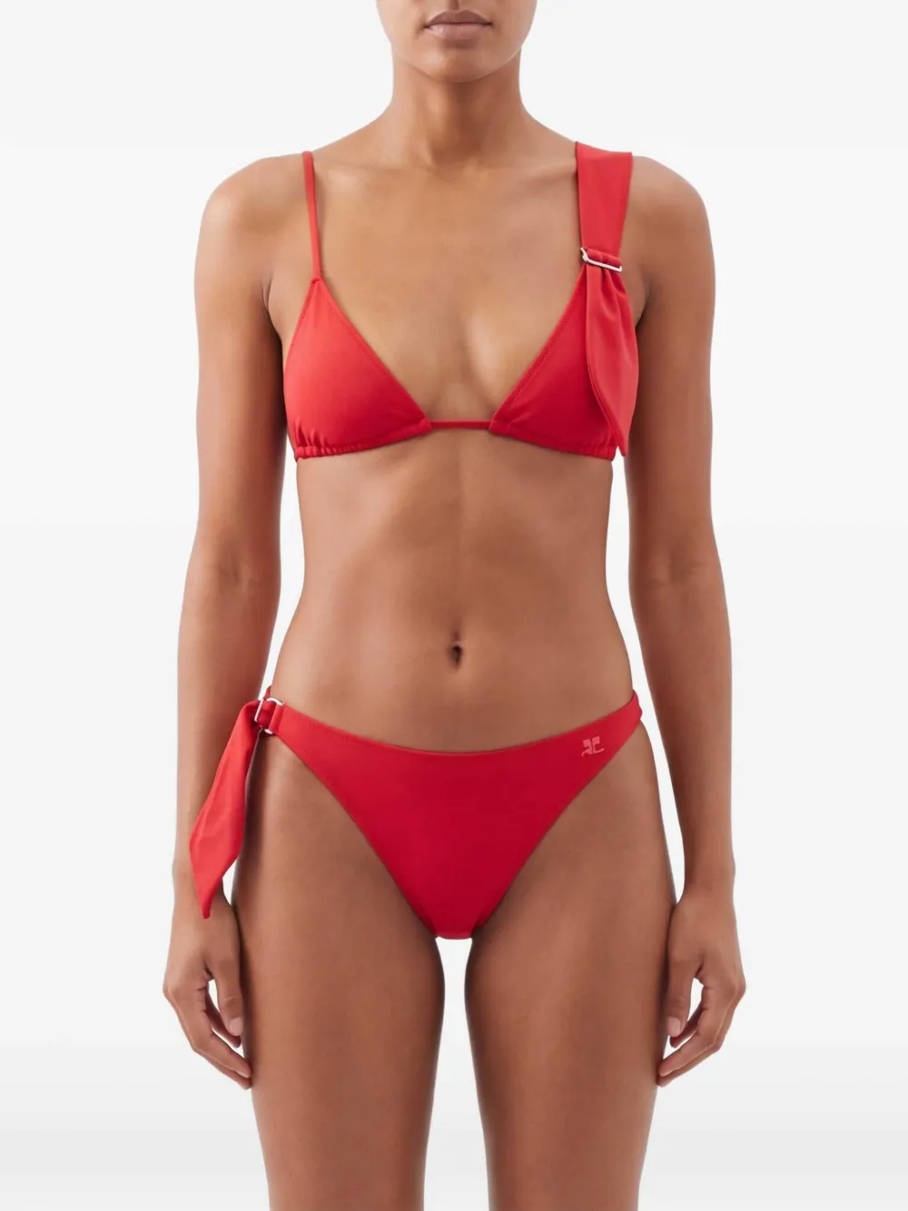 Courrèges Bikini met sjaal Rood