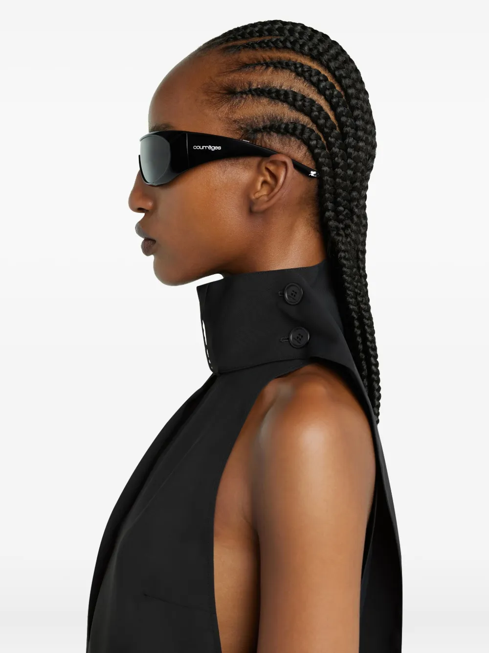 Courrèges Mouwloze blouse Zwart