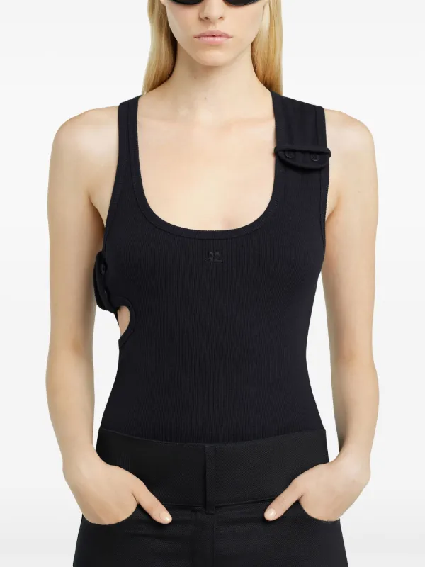 Courrèges 90's リブ タンクトップ | ブラック | FARFETCH JP