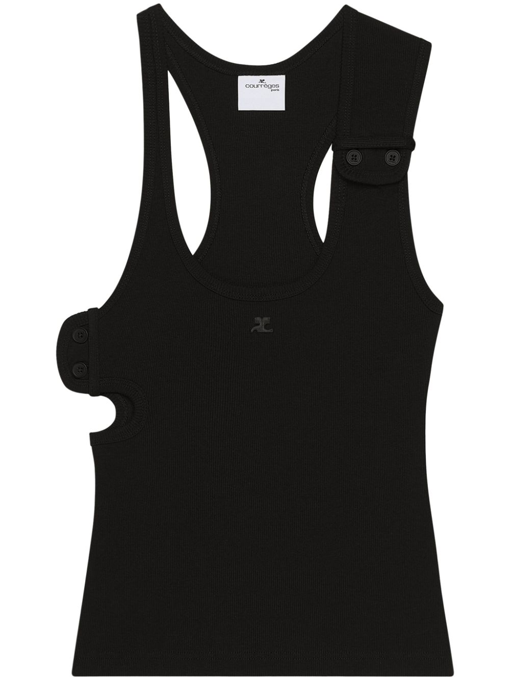 Courrèges 90’s ribbed tank top – Black