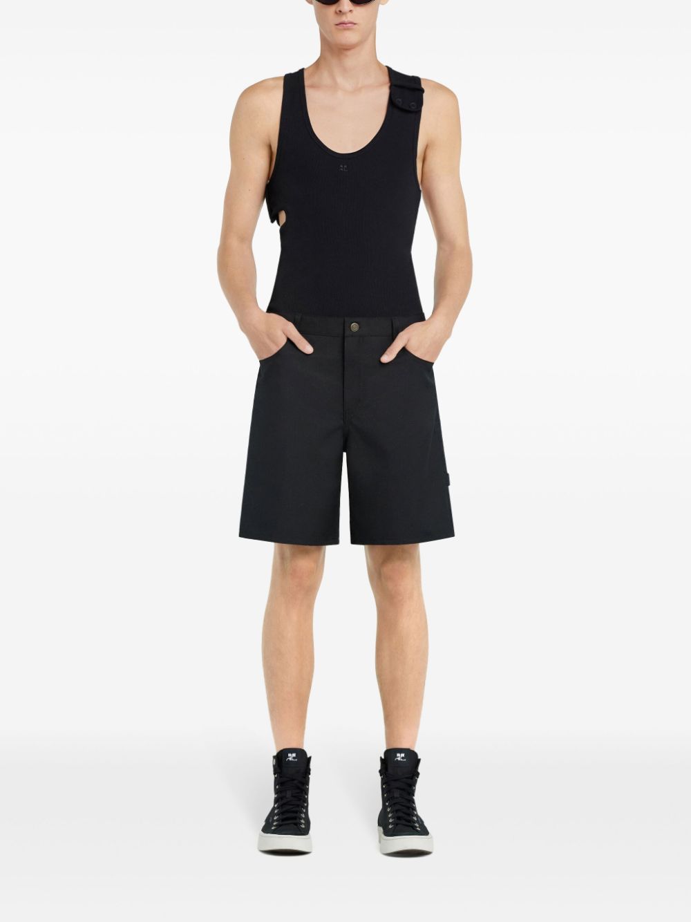 Courrèges Straight bermuda shorts - Zwart