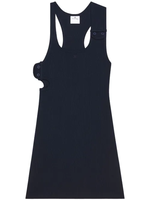 Courrèges robe courte 90s - Bleu - Courrèges - Modalova