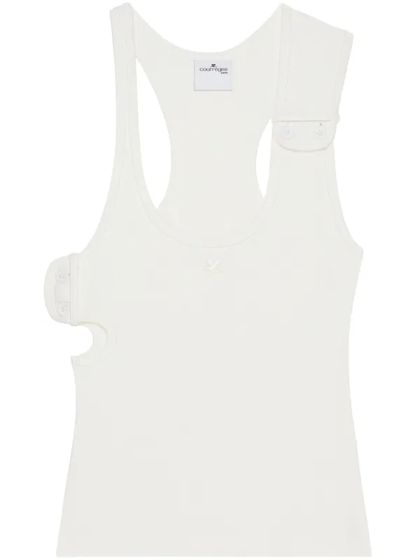 Courrèges 90's リブ タンクトップ | ホワイト | FARFETCH JP