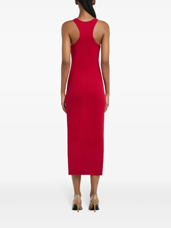 Scuba 90's Rib Dress - Ruby - L - Courrges