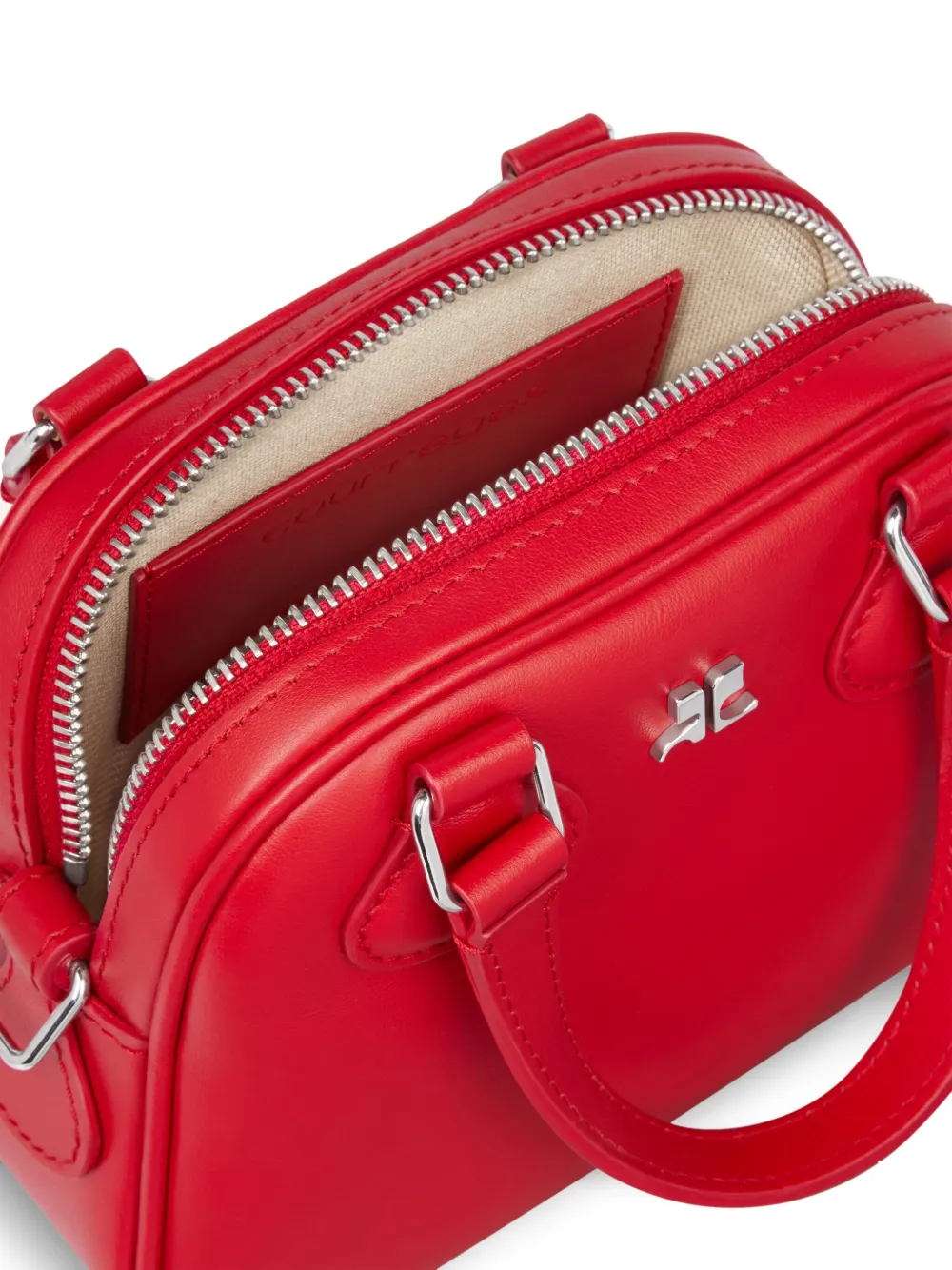 Courrèges Ac Stud Tote Bag In Rot