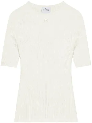 Courrèges リブニット トップ | ホワイト | FARFETCH JP