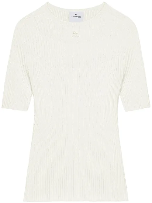 Haut en maille à design nervuré - Courrèges - Modalova