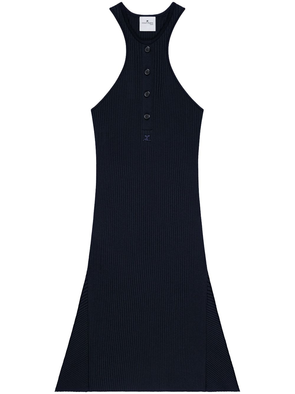 Courrèges cotton rib knit dress