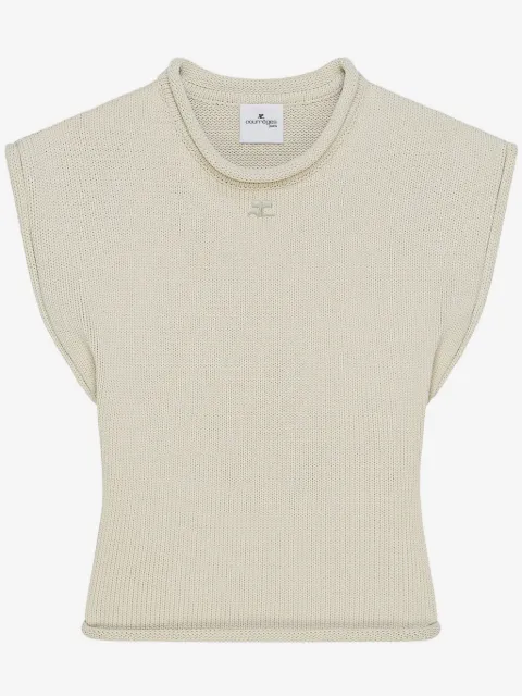 Courrèges 短款无袖针织上衣