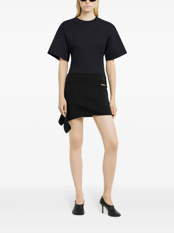 【関税込み】Courreges ブラック Loop ニット ミニスカート Courrèges ループニット ミニスカート | ブラック | FARFETCH JP