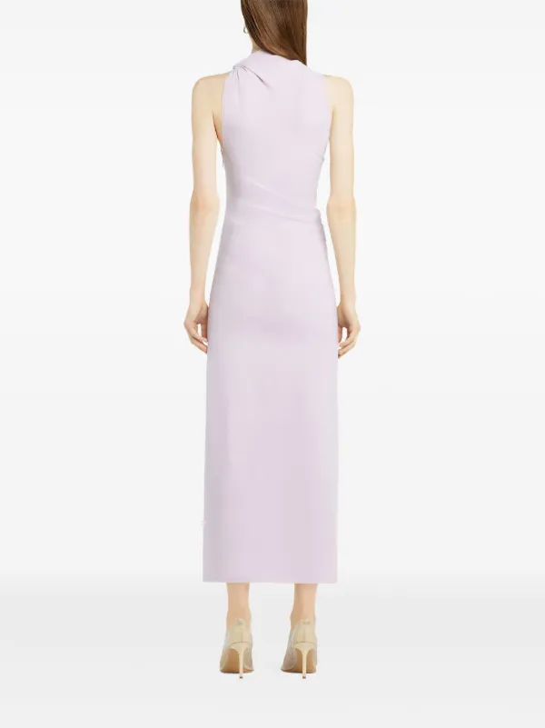 courreges purple dress Courrges Purple Mock Neck Midi Dress Courreges