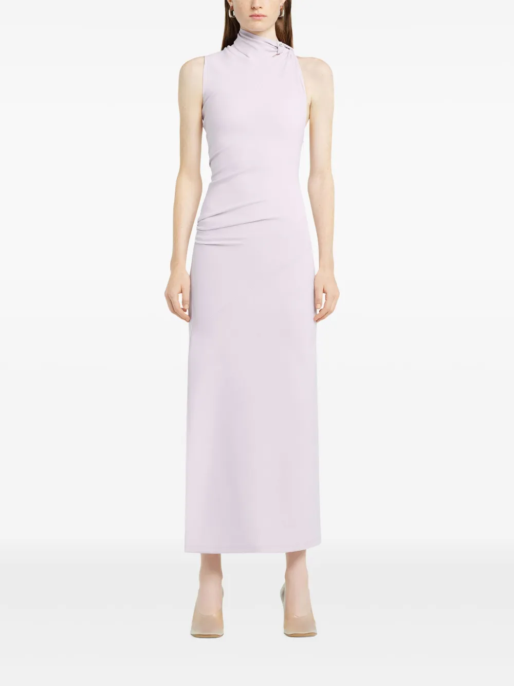 Courrèges Gedrapeerde maxi-jurk - Roze