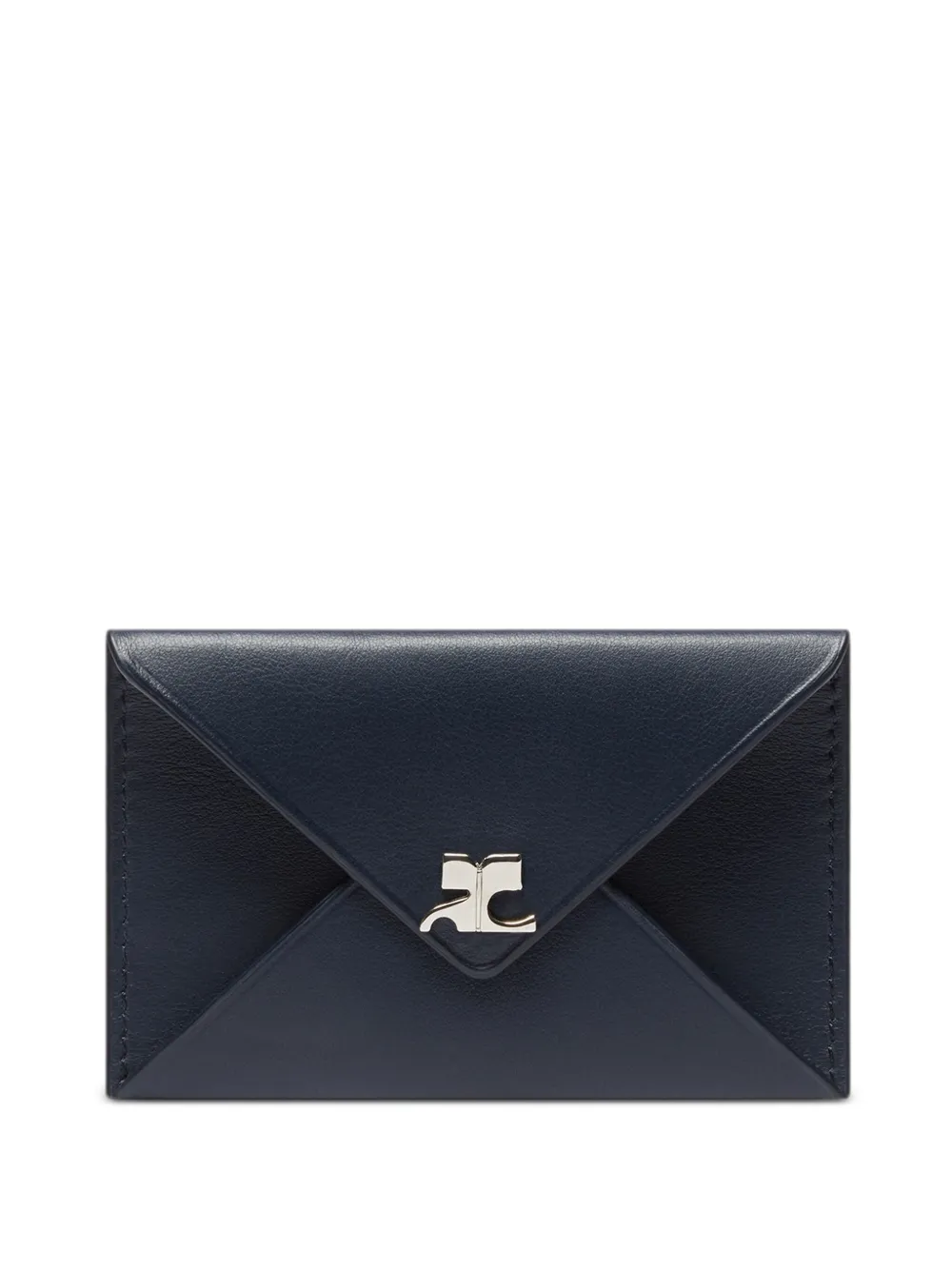 Courrèges Leren envelop pasjeshouder Blauw