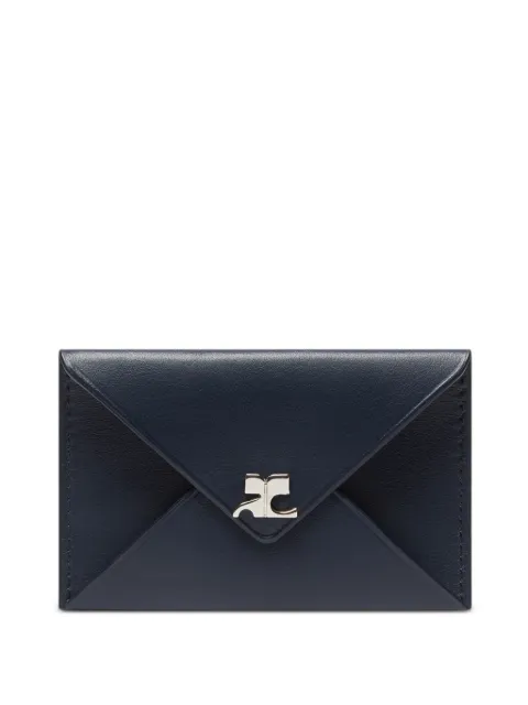 Courrèges leather envelope card holder